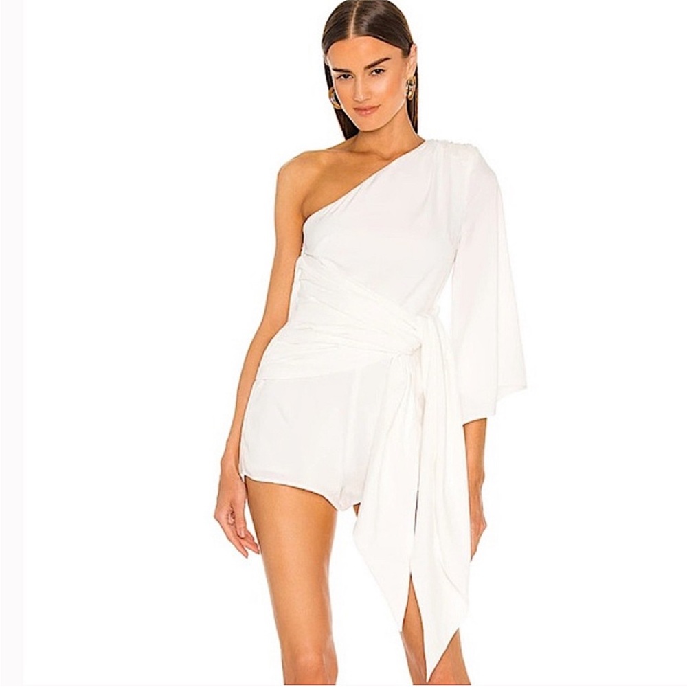 Michael Costello x REVOLVE Liesel Romper in White Size Small NWT
